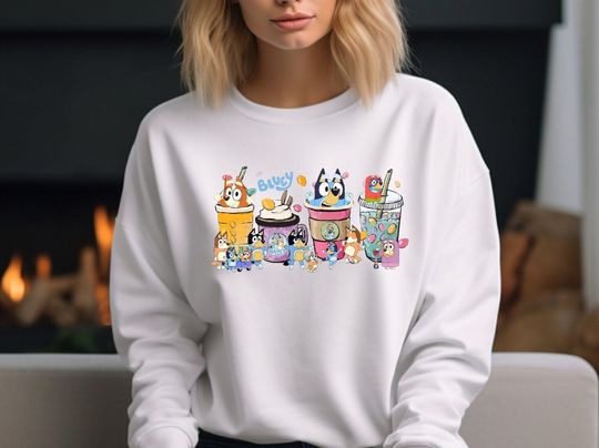 Discover BlueyDad Christmas Coffee Sweatshirt for Cozy Mornings