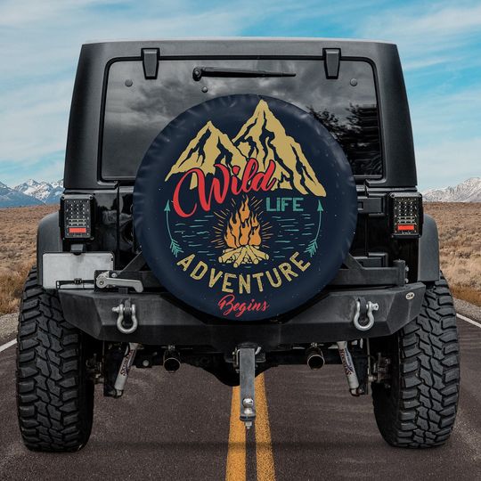 Discover Wild Life, Adventure Begins Spare Tire Cover,