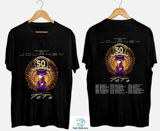 Discover Journey 2024 Tour T-Shirt Freedom Toto Concert  Band Gift