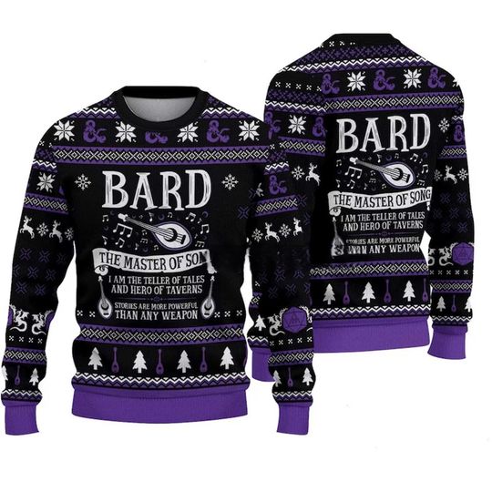 Discover Game Classes Collection Christmas Wool Sweater, The Master Of Song Ugly Sweater
