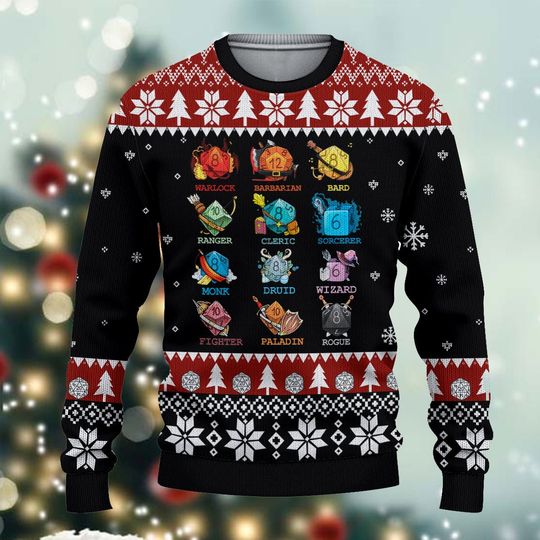Discover Dice Collections 3D Ugly Sweater, Perfect Outfit For Dungeons & Dragons Lovers Christmas