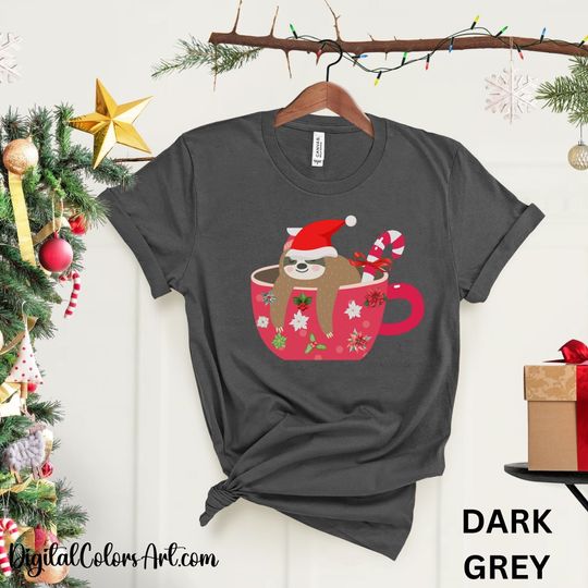 Discover Christmas Sloth Shirt, Christmas Pajama T-Shirt, Believe T-Shirt