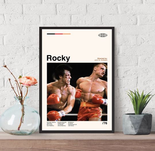 Discover Rocky Movie Poster, Rocky Print, Minimalist Poster