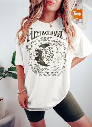 Discover Vintage Fleetwood Mac  Shirt, Music Rock Band Shirt, Sisters Of The Moon Shirt