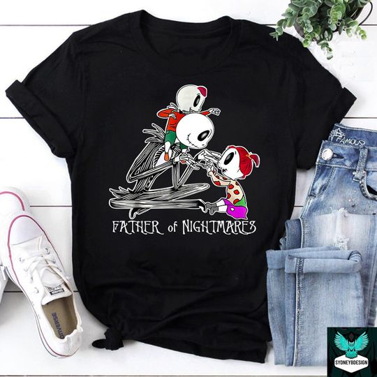 Discover Father Of Nightmares Vintage T-Shirt, Skellington Shirt
