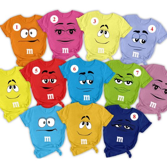 Discover M and M Faces Halloween Costume Shirt, Halloween Matching Shirt