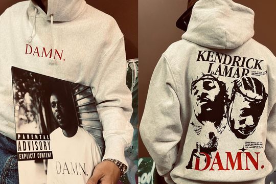 Discover Kendrick Lamar Damn inspired Hoodie, Kendrick Lamar Vintage 90s Hoodie