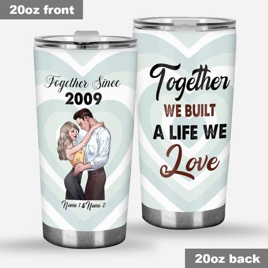 Discover Together Since - Personalized Couple Tumbler