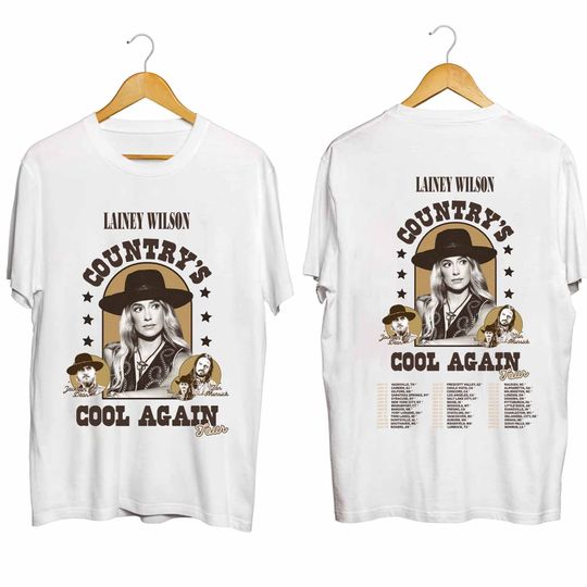 Discover Lainey Wilson Country's Cool Again Tour 2024 Shirt, Lainey Wilson Fan Shirt