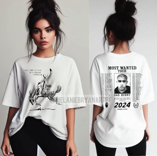 Discover Bad Bunny Most Wanted Tour Tee, Bad Bunny New album cover