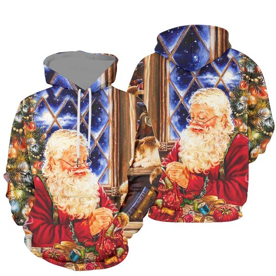 Discover Custom Personalized  Santa Christmas Eve 3D Hoodie
