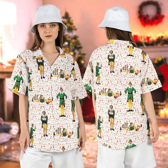 Discover Buddy the Elf Christmas Hawaiian Shirt, Funny Elf Xmas Hawaii Shirt