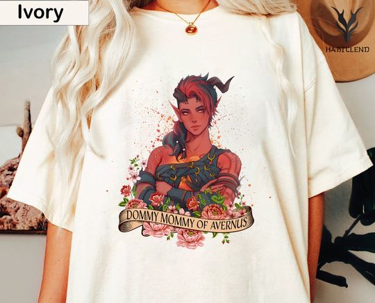 Discover Karlach Dommy Mommy of Avernus Boho  Tshirt, Baldur's gate 3 merch shirt, Video games Tee