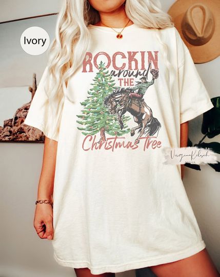 Discover Rocking Around The Christmas Tree Shirt, Christmas Western Shirt