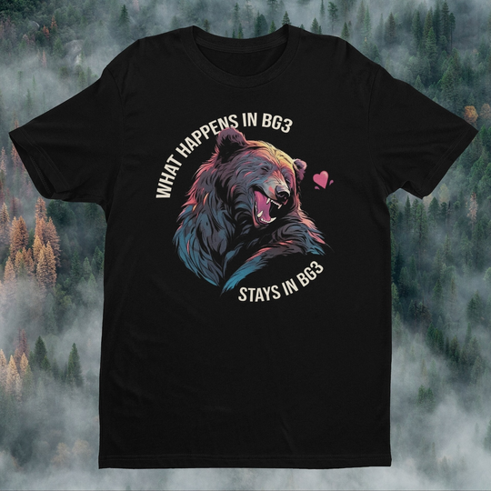 Discover BG3 Love Bears, Baldur's Gate 3 T-Shirt, Funny Meme Tee, RPG Fan Gift