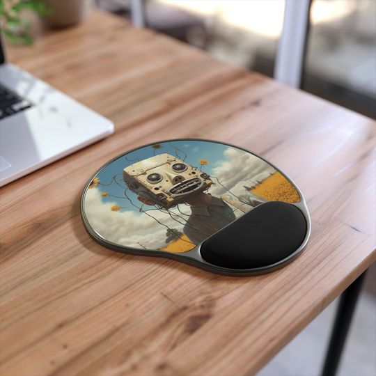Discover Hey Dummy! Mouse Pad With Wrist Rest