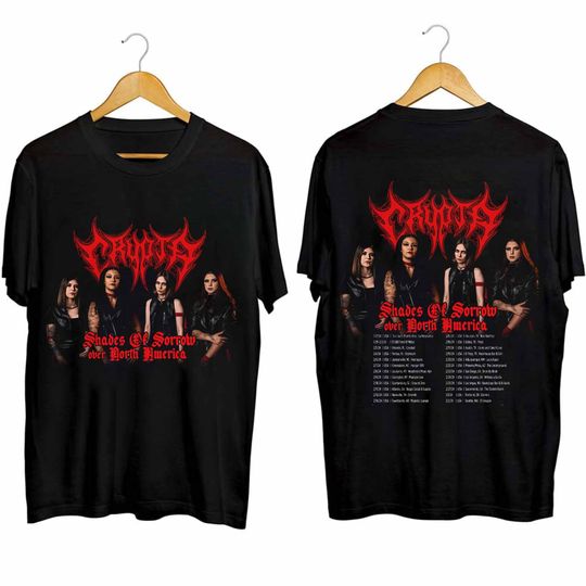 Discover Crypta Shades Of Sorrow Over North America Tour 2024 Shirt 2023 Tour Shirt