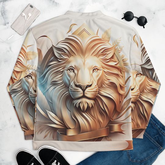 Discover Men's Lion Design Jacket, Men Bomber Jacket, Fierce Men Coa