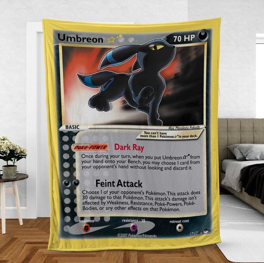 Discover Umbreon Dark Ray PREMIUM Fleece Blanket