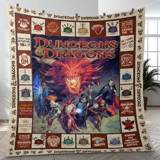 Discover Dungeons And Dragons Fleece Blanket, DnD Blanket
