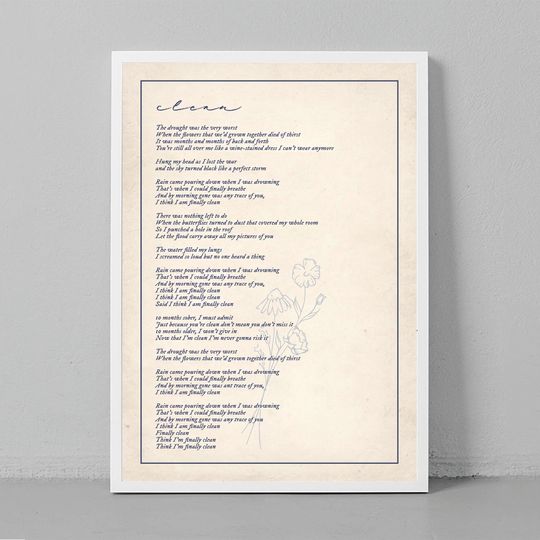 Discover clean lyric Premium Matte Vertical Poster