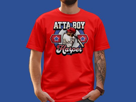 Discover Atta Boy Harper Shirt, Red October Bryce Harper 2023 Baseball Fan Tee