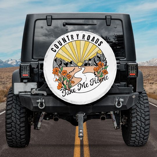 Discover Country Roads Take Me Home Sunshine Spare Tire Cover