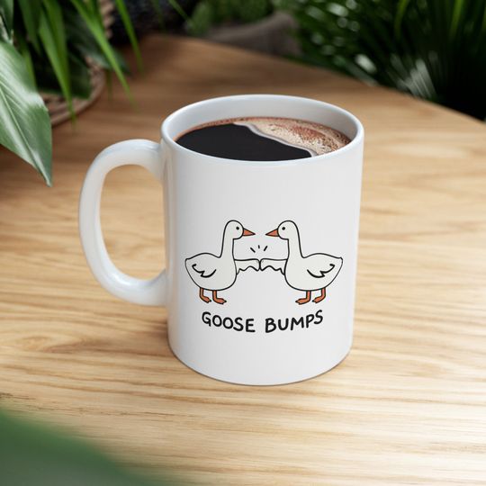 Discover Goose Bumps Coffee Mug, Christmas Gift, Funny Goose Mug, Tea Lover Gift, , Cute Coffee Mug