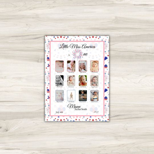 Discover Little Miss America Milestone Poster