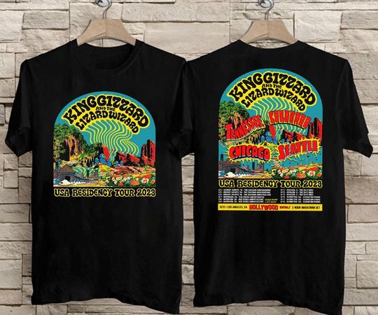 Discover King Gizzard & The Lizard Wizard USA Residency Tour 2023 T-Shirt, Music Festival Shirt