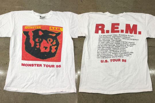 Discover R.E.M Monster Tour '95 Unisex T-Shirt, 1995 90s REM Band Music Concert shirt