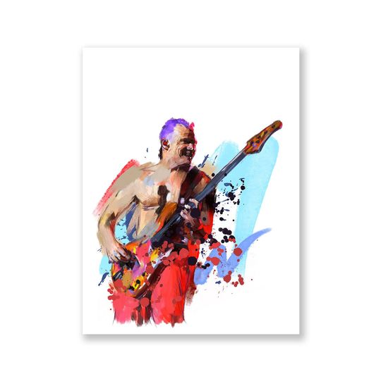 Discover Flea Red Hot Chili Peppers Giclee Poster