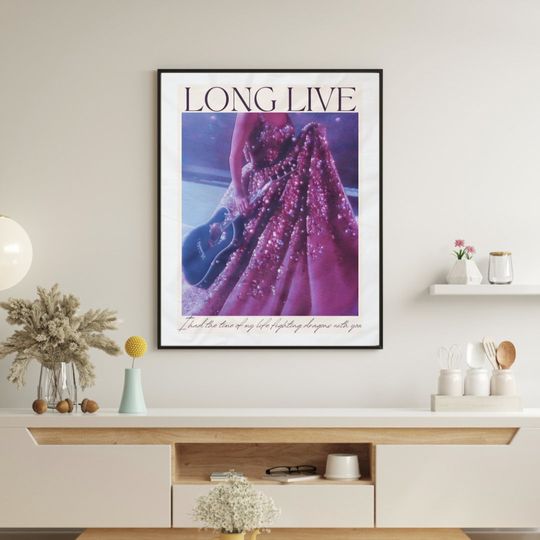 Discover Long Live Print, Lyric Poster