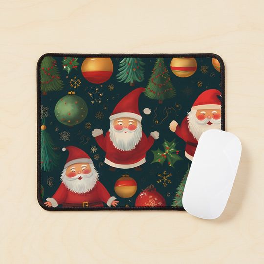 Discover Santa Pattern Mouse Pad