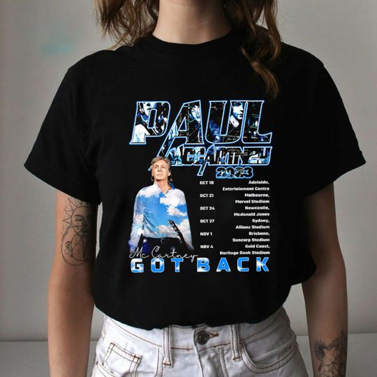 Discover P mccartney Got Back Tour 2023 T-shirt, P mccartney Australia Concert shirt