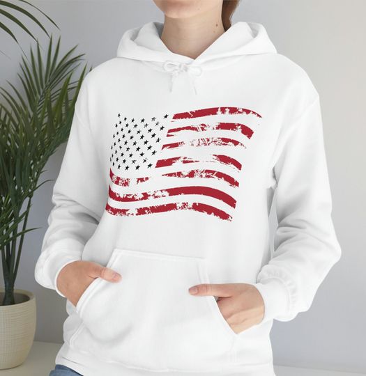 Discover American Flag Hoodies,American Flag 4th of July Top Womens Sweatshirt, USA Sweatshirt