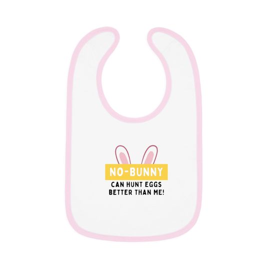Discover No bunny can hunt better than me bib, Easter bib