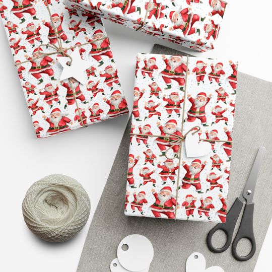 Discover Fun Dancing Santa Wrapping Paper