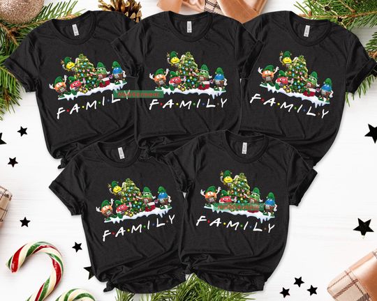 Discover Personalized Candy Family Matching Shirt, Cute M And M Candy Christmas Matching T-Shirt