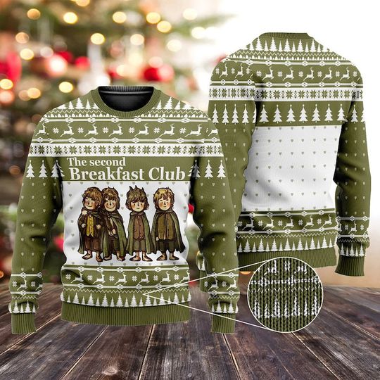 Discover Second Breakfast Ugly Christmas Sweater, Xmas Sweater