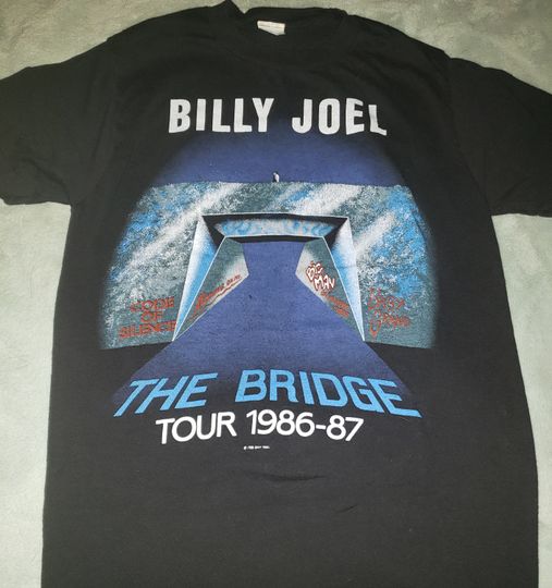 Discover Vintage Billy Joel The Bridge Tour 1986-1987 Concert T Shirt