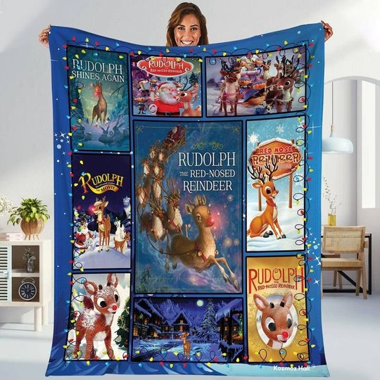 Discover Rudolph the Red Nosed Reindeer Blanket | Rudolph Reindeer Throw Blanket