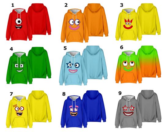 Discover Number Blocks Costume Hoodie, Number Blocks Characters Cute Christmas Costumes