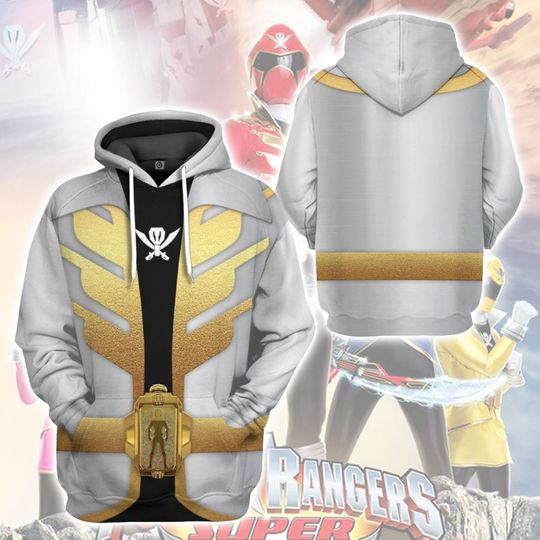 Discover Power Ranger Megaforce 3D Hoodie, Silver Ranger Christmas Cosplay 3D Hoodie