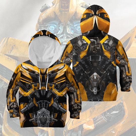 Discover Bumble Bee 3D Costume Hoodie, Transformer Christmas Cosplay 3D Hoodie