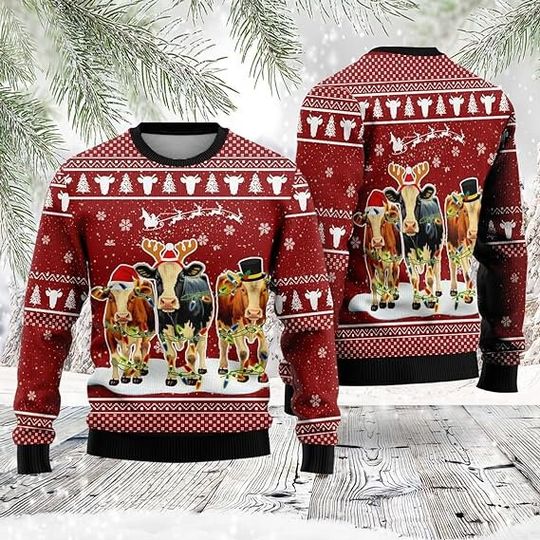 Discover Cowboy Christmas Sweaters for Women -Horse Ugly Christmas