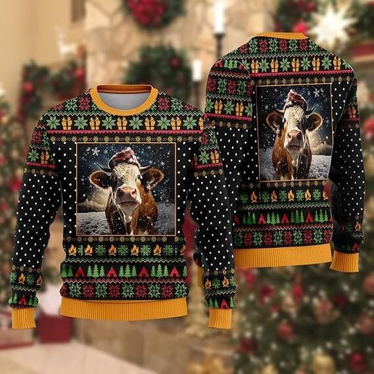 Discover Cow Lovers Ugly Christmas Sweaters - Cattle Breeds Mens Sweater
