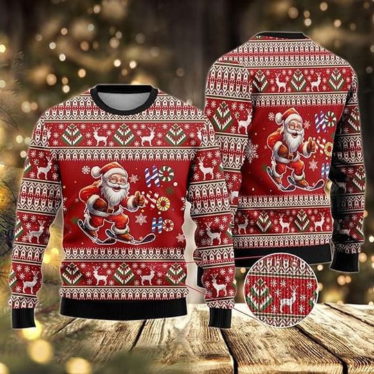 Discover Sporty Santa Claus Sweaters for Women, Ugly Christmas