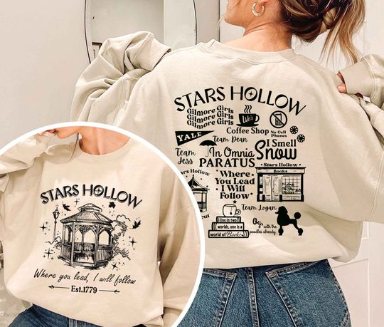 Discover Hollow Connecticut Double Side Sweatshirt, Stars Hollow Sweatshirt,  Autumn Festival Shirt, Halloween Gift