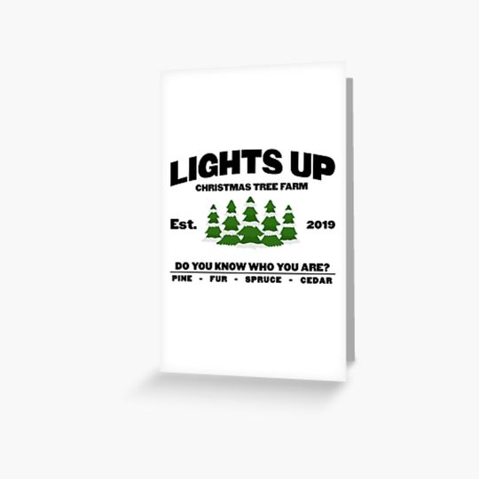 Discover Lights Up Christmas Tree Farm  Greeting Card